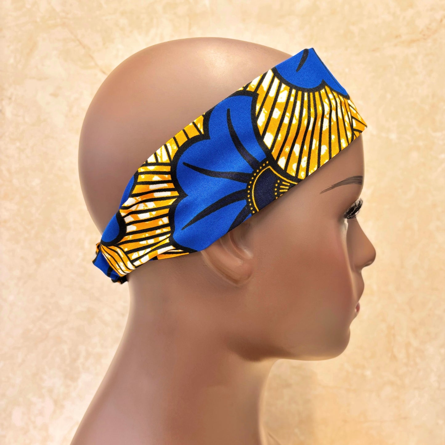 Wide African Headband, Elastic Back Hairband