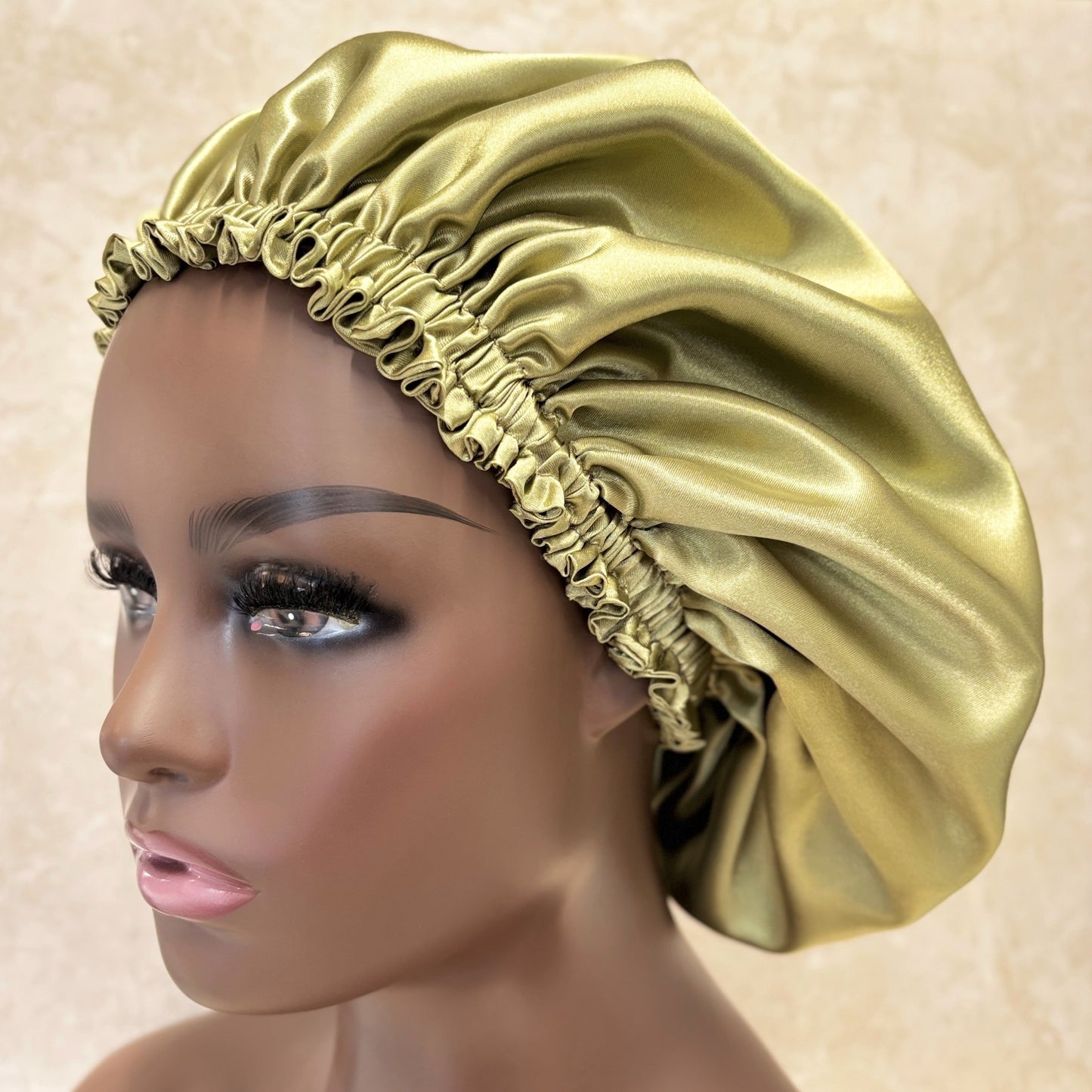 Silk Hair Bonnet - Reversible Sleep Cap with Elastic Band in Five Colours