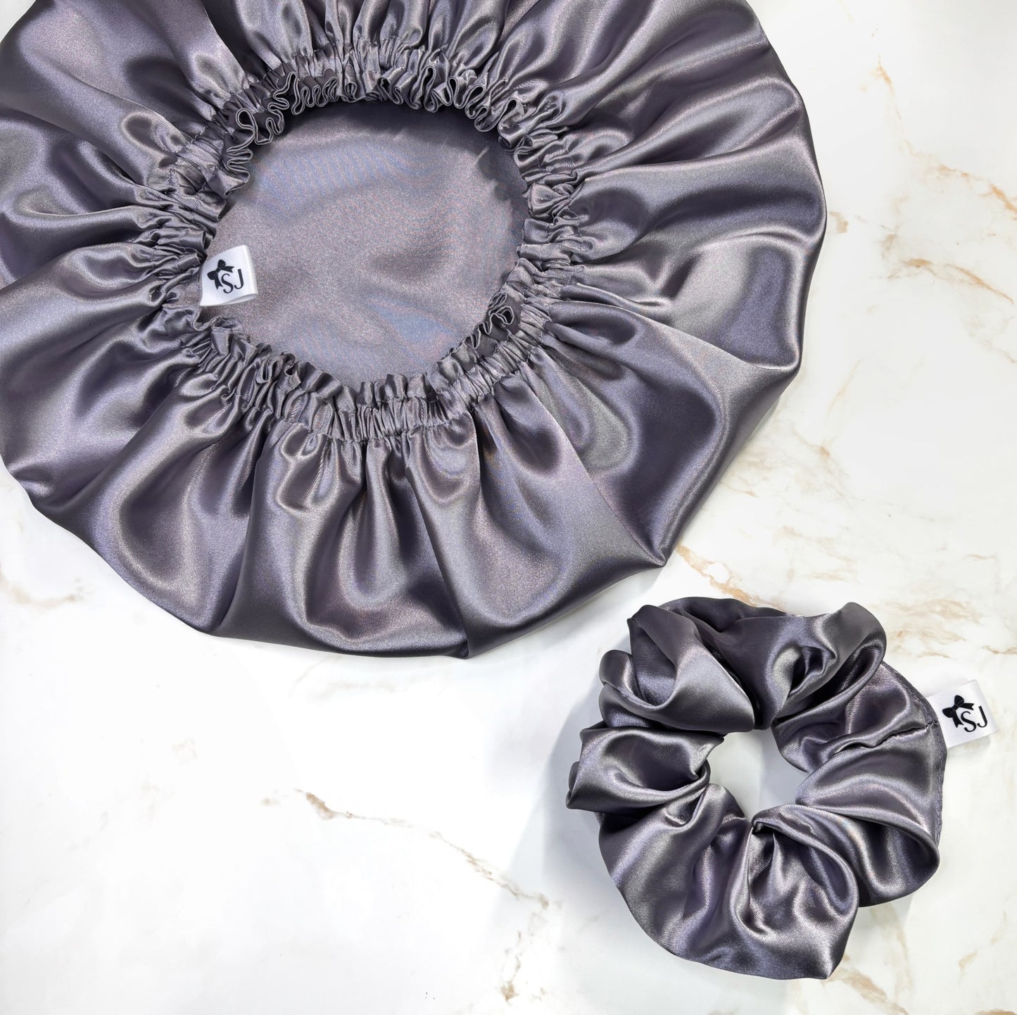 Satin Bonnet Sleep Set with Scrunchie for Hair Protection